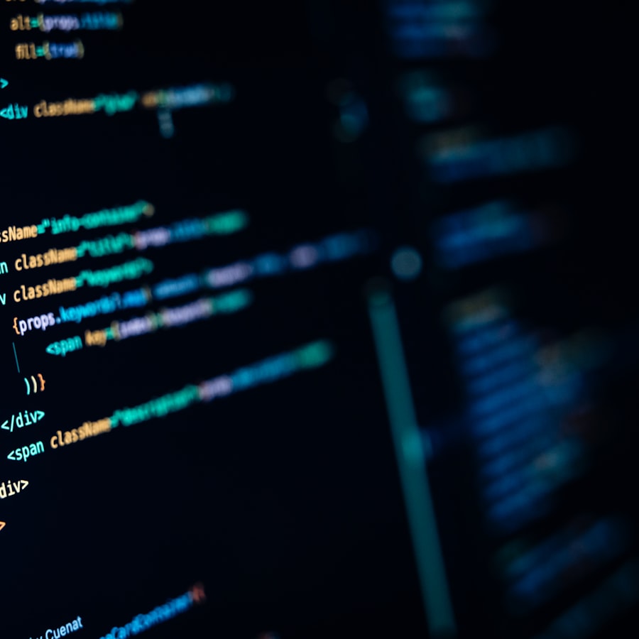 Close-up of code on a screen