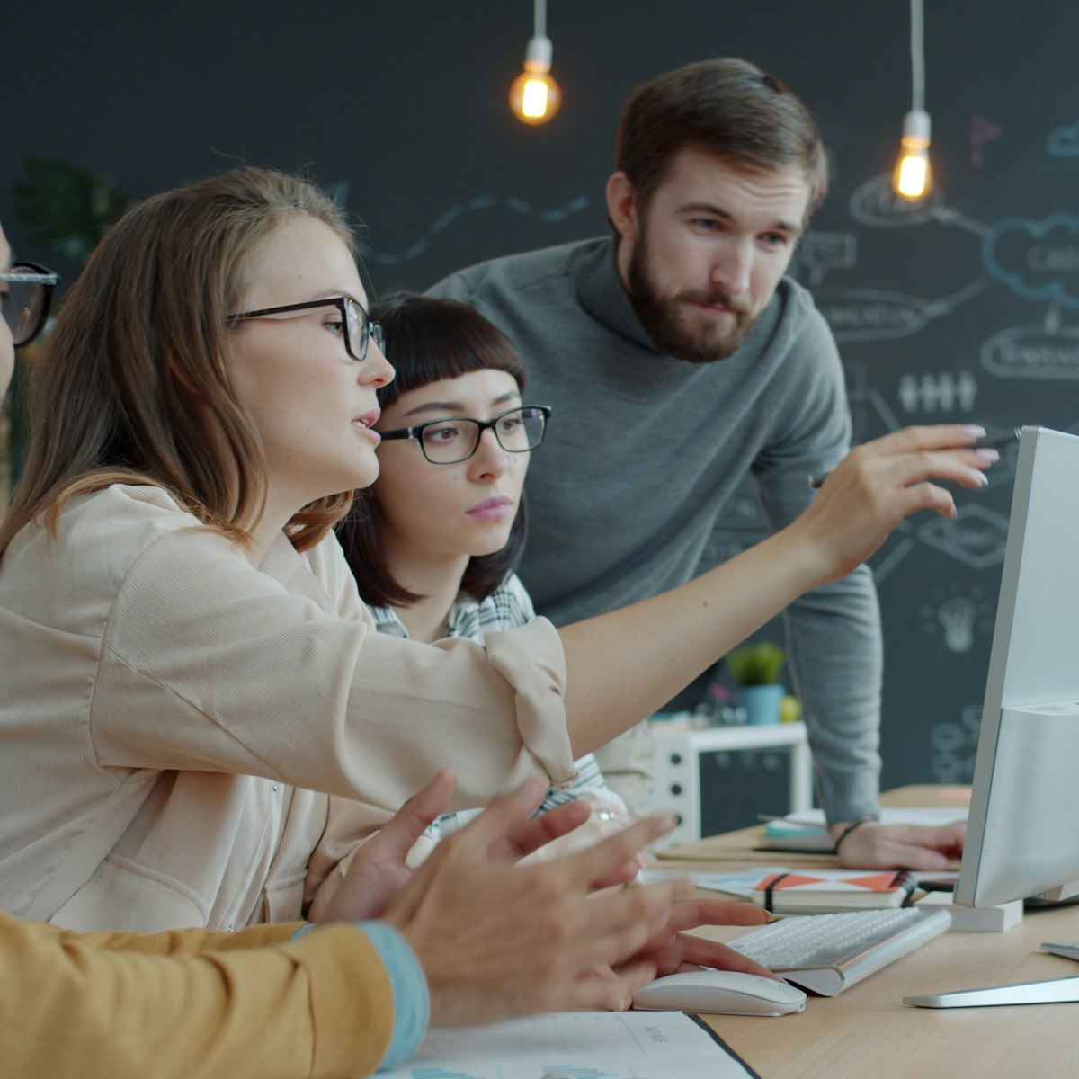 Duopixels team collaborating on a client project